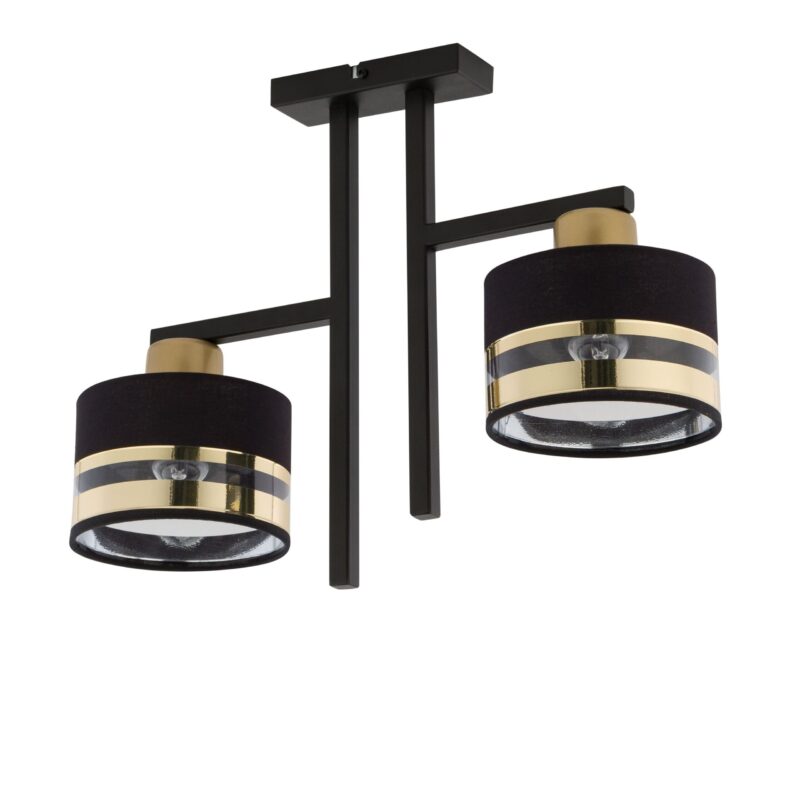 Plafon Sigma Pro Czarno/Złoty x2