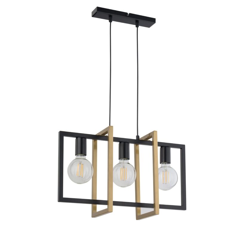 Lampa Wisząca Sigma Eden Czarno/Złota x3