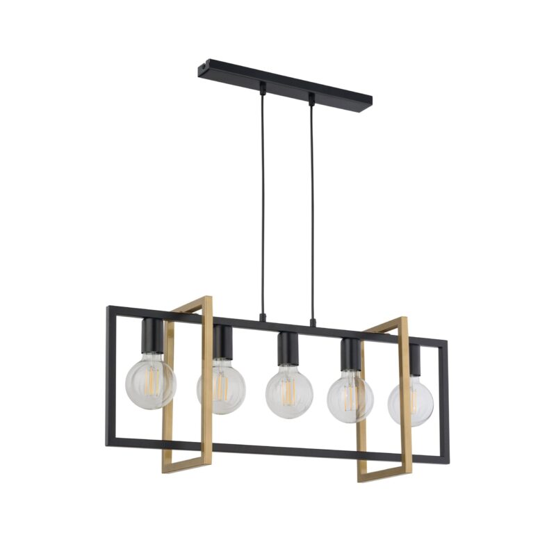 Lampa Wisząca Sigma Eden Czarno/Złota x5