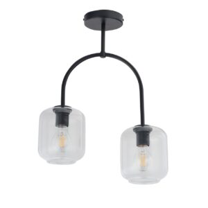 Plafon Sigma Shine Czarno/Transparentny x2