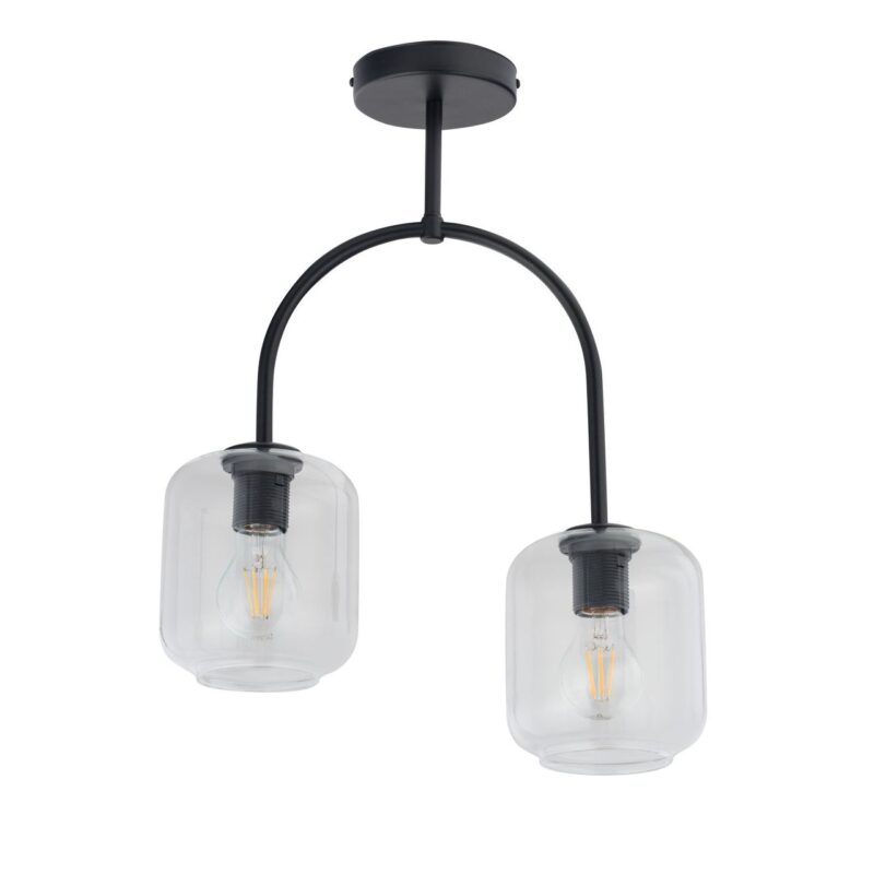 Plafon Sigma Shine Czarno/Transparentny x2