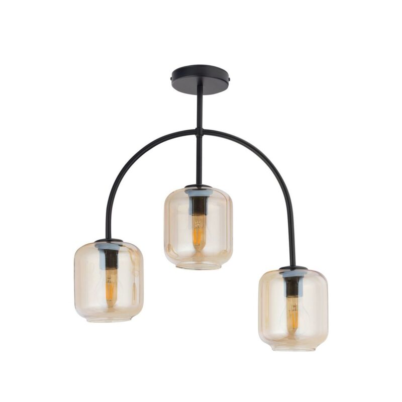 Plafon Sigma Shine Czarno/Bursztynowy x3