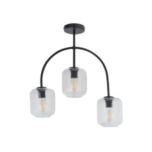 Plafon Sigma Shine Czarno/Transparentny x3