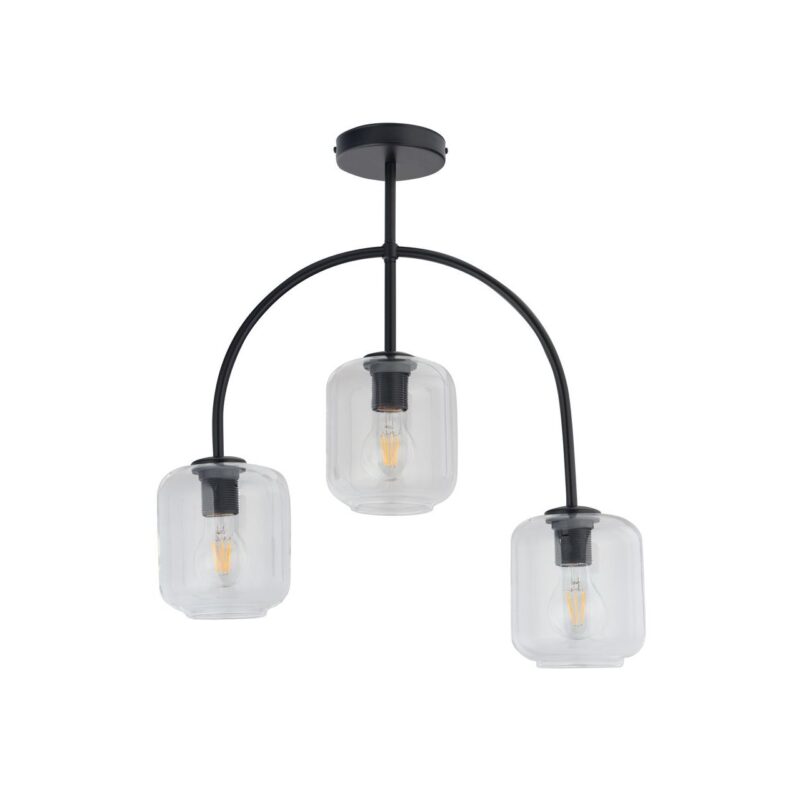 Plafon Sigma Shine Czarno/Transparentny x3