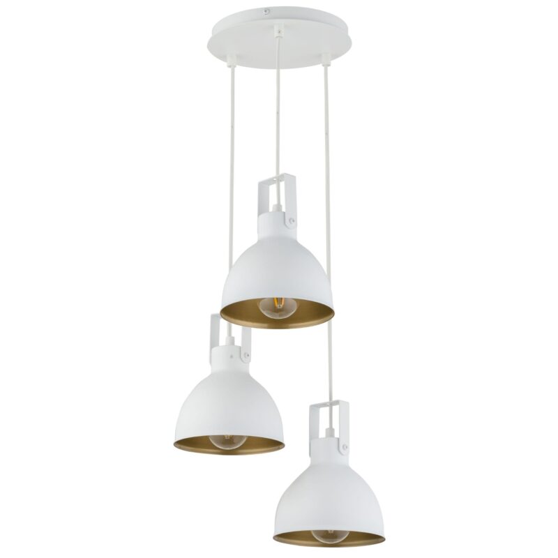 Lampa Wisząca Sigma Mars 3 Koło Biały/Złoty