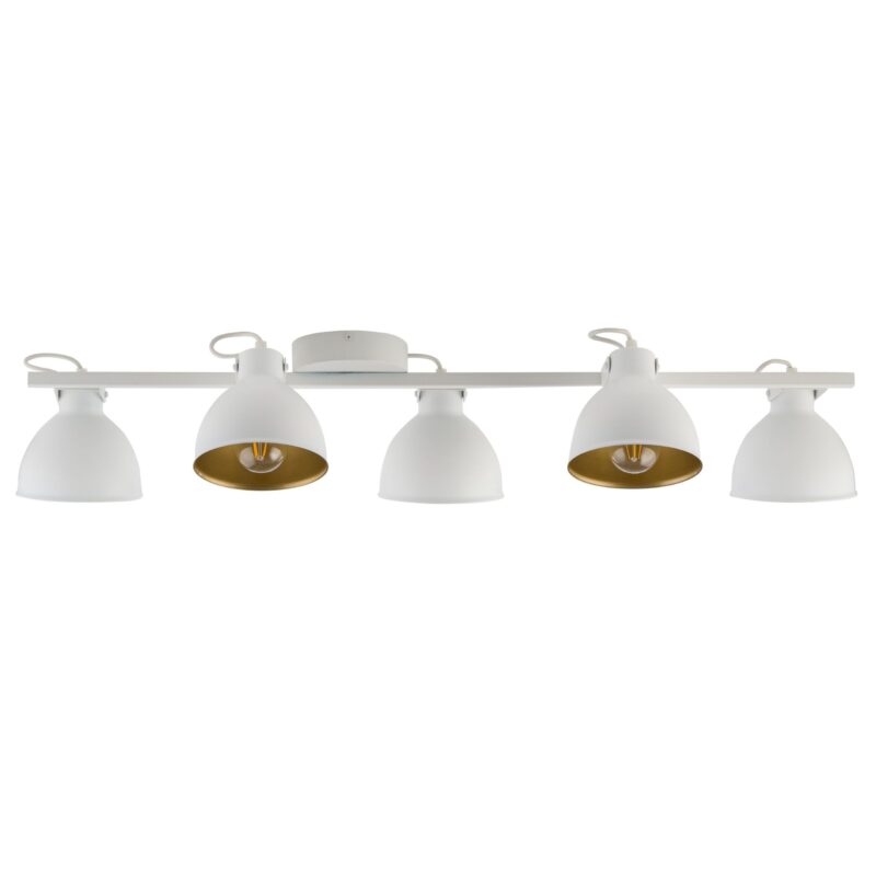 Plafon Sigma Mars 5 Biały/Złoty