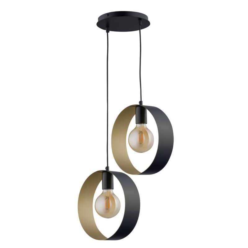 Lampa Wisząca Sigma Happy Czarno/Złota x3