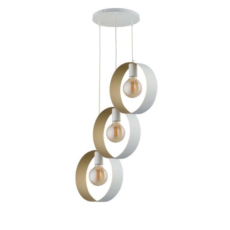 Lampa Wisząca Sigma Happy Biało/Złota x3