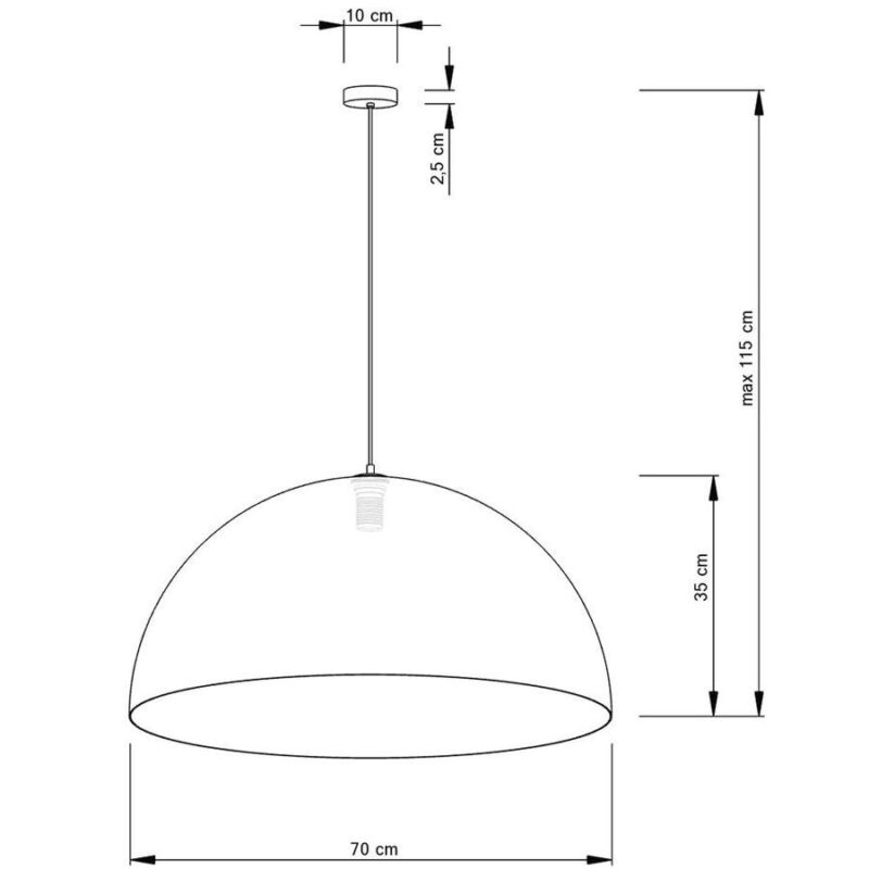 Lampa Wisząca Sigma Sfera 70 Złota x1