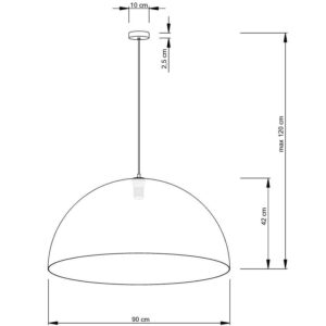 Lampa Wisząca Sigma Sfera 90 Złota x1