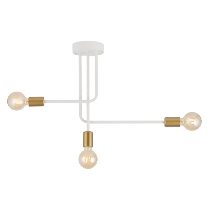 Plafon Sigma Gino Biały Złoty x3