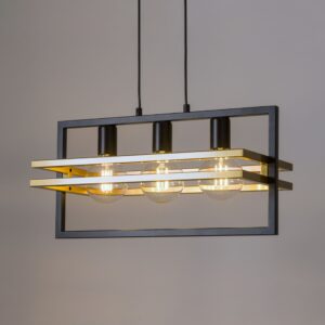 Lampa Wisząca Sigma Merci Czarny Złoty x3