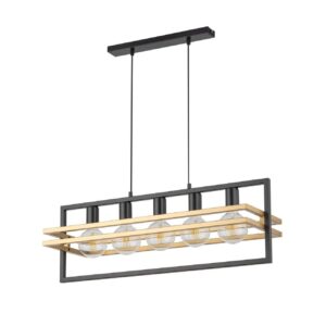 Lampa Wisząca Sigma Merci Czarny Złoty x5
