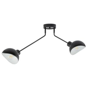 Plafon Sigma Roy Czarny Biały x2