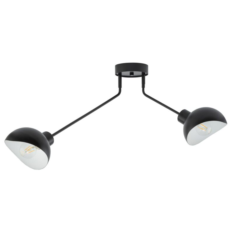 Plafon Sigma Roy Czarny Biały x2