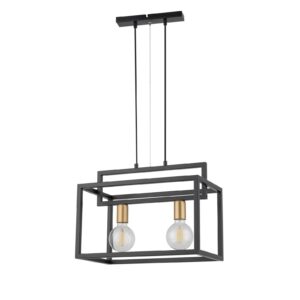 Lampa Wisząca Sigma Vigo Czarny/Złoty x2