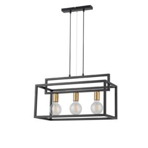 Lampa Wisząca Sigma Vigo Czarny/Złoty x3