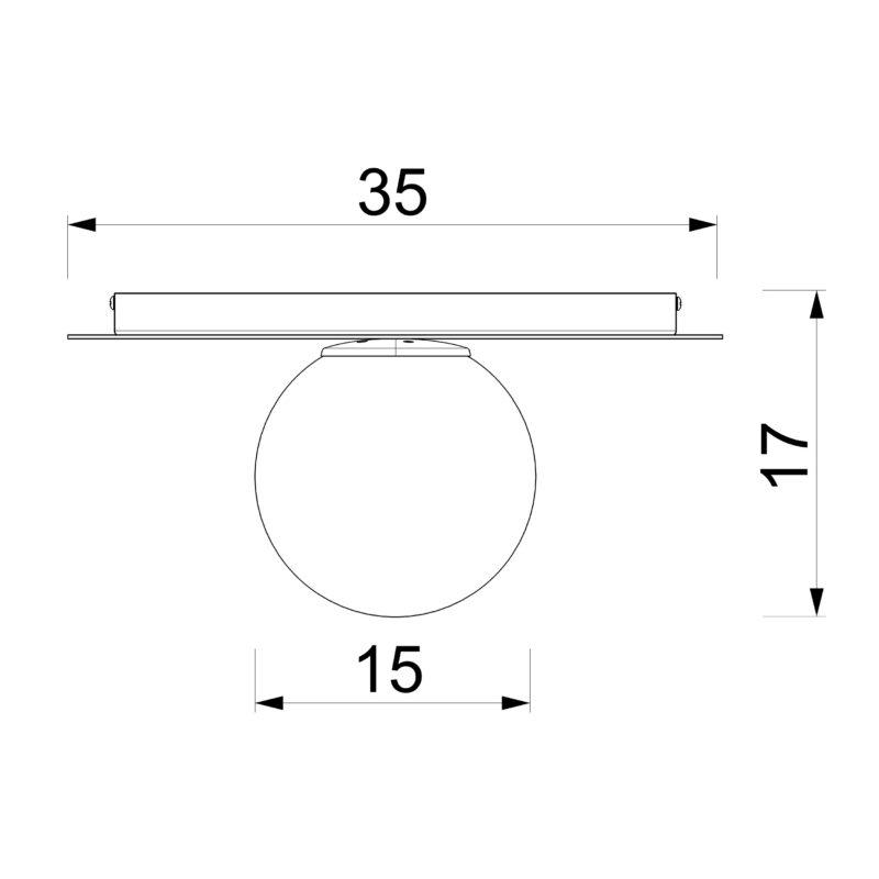 Plafon Luminex Flat Gold (glass 2815) x1 - obrazek 5