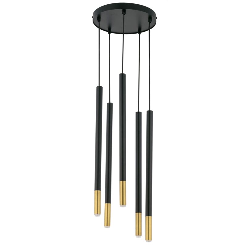 Lampa Wisząca Sigma Sopel Due Czarno/Złota x5