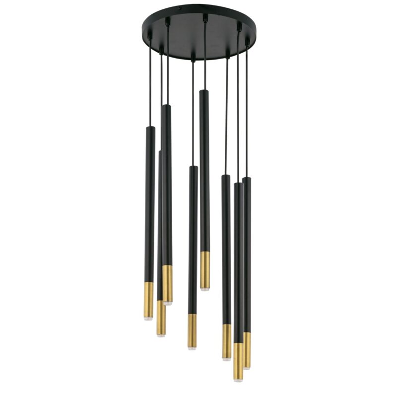 Lampa Wisząca Sigma Sopel Due 8 Czarno/Złota x8