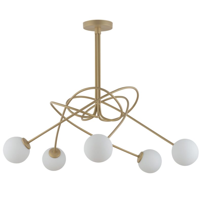 Żyrandol Sigma Velvet Złoty Beż x5