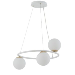 Lampa Wisząca Sigma Gama Koło 3 Biały/Złoty