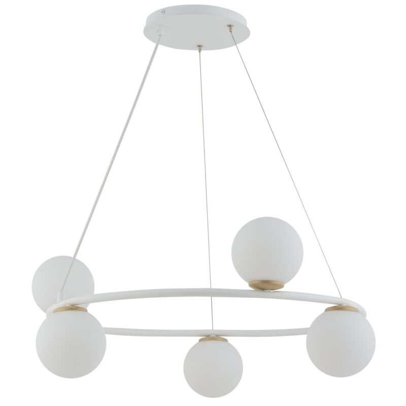 Lampa Wisząca Sigma Gama Koło 5 Biały/Złoty