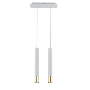 Lampa Wisząca Sigma Sopel Grand Biały/Złoty x2