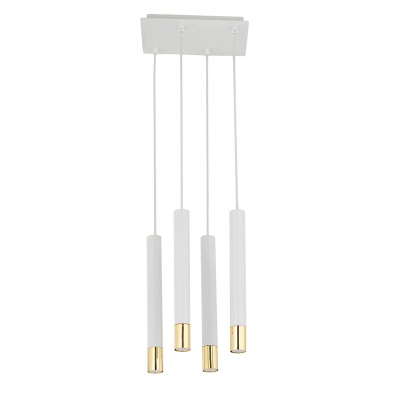 Lampa Wisząca Sigma Sopel Grand Biały/Złoty x4