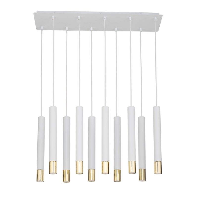 Lampa Wisząca Sigma Sopel Grand Biały/Złoty x10