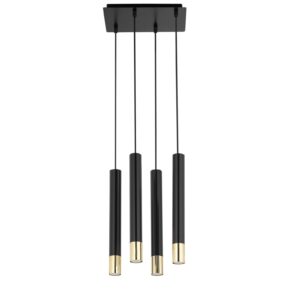 Lampa Wisząca Sigma Sopel Grand Czarny/Złoty x4