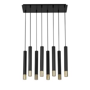 Lampa Wisząca Sigma Sopel Grand Czarny/Złoty x8