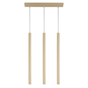 Lampa Wisząca Sigma Sopel Prosty Złoty Mat x3