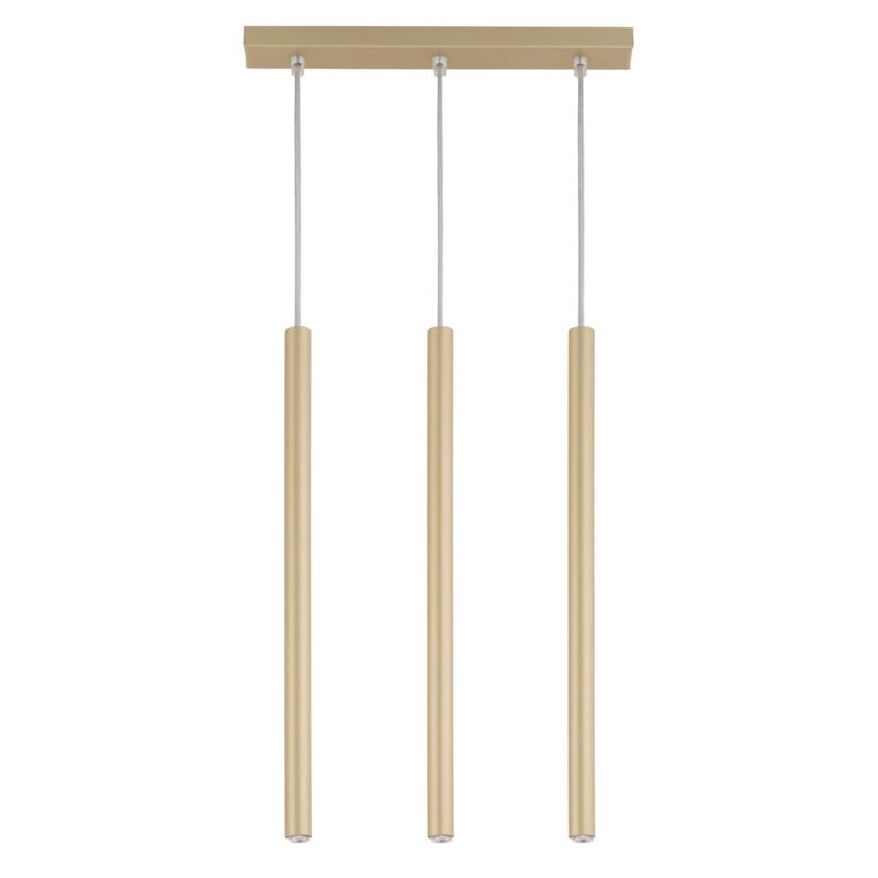 Lampa Wisząca Sigma Sopel Prosty Złoty Mat x3