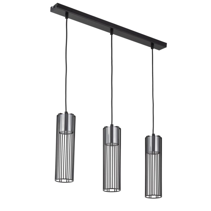 Lampa Wisząca Sigma Fobia Prosty Czarny/Srebrny x3