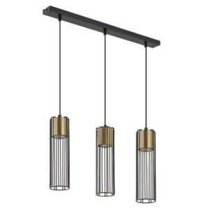 Lampa Wisząca Sigma Fobia Prosty Czarny/Złoty x3