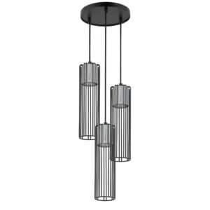 Lampa Wisząca Sigma Fobia Koło Czarny/Srebrny x3