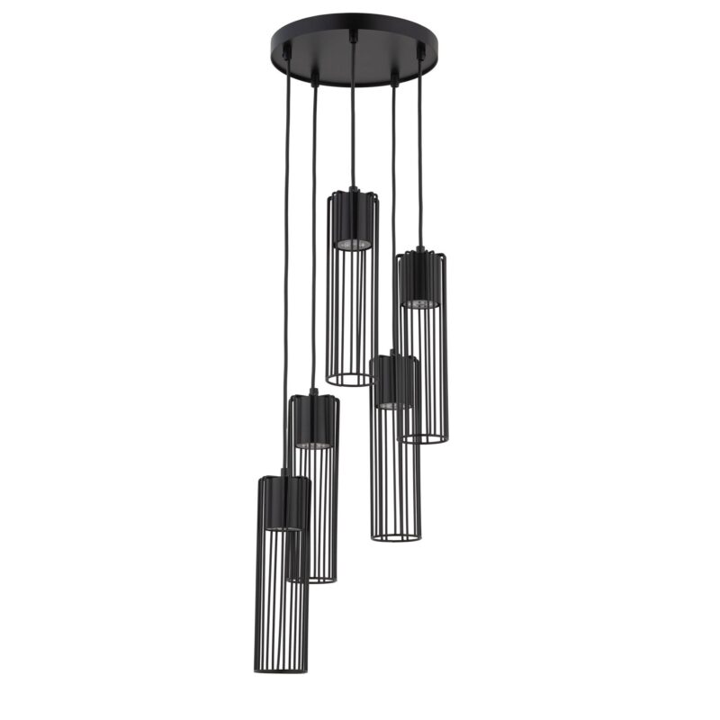 Lampa Wisząca Sigma Fobia Koło Czarny x5