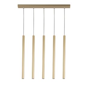 Lampa Wisząca Sigma Sopel Prosty Złoty x5