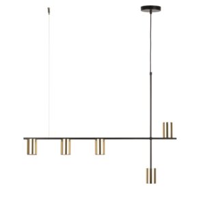 Lampa Wisząca Sigma Vendo Czarny Mosiądzowany x5