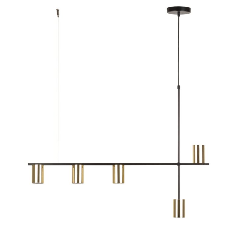 Lampa Wisząca Sigma Vendo Czarny Mosiądzowany x5