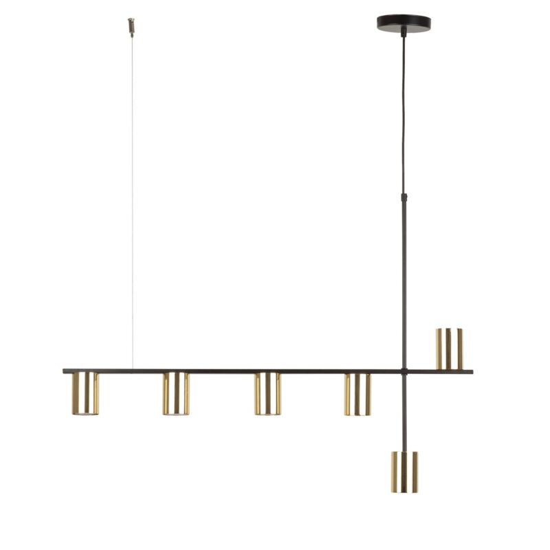 Lampa Wisząca Sigma Vendo Czarny Mosiądzowany x6