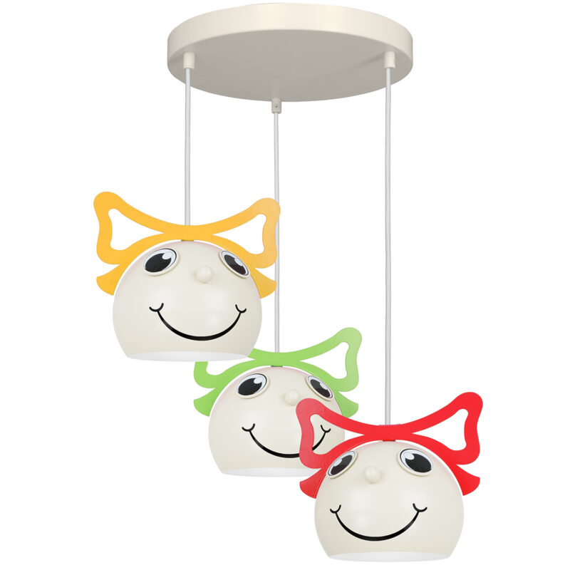 Żyrandol Luminex Bambini Girl Colour Mix Bow x3
