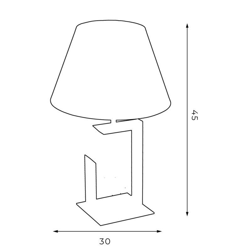 Lampa biurkowa z abażurem Luminex H450 czarna 3396 x1 - obrazek 5
