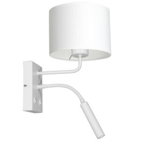 Kinkiet z abażurem Luminex Arden 3423 G9+E27 biały x1