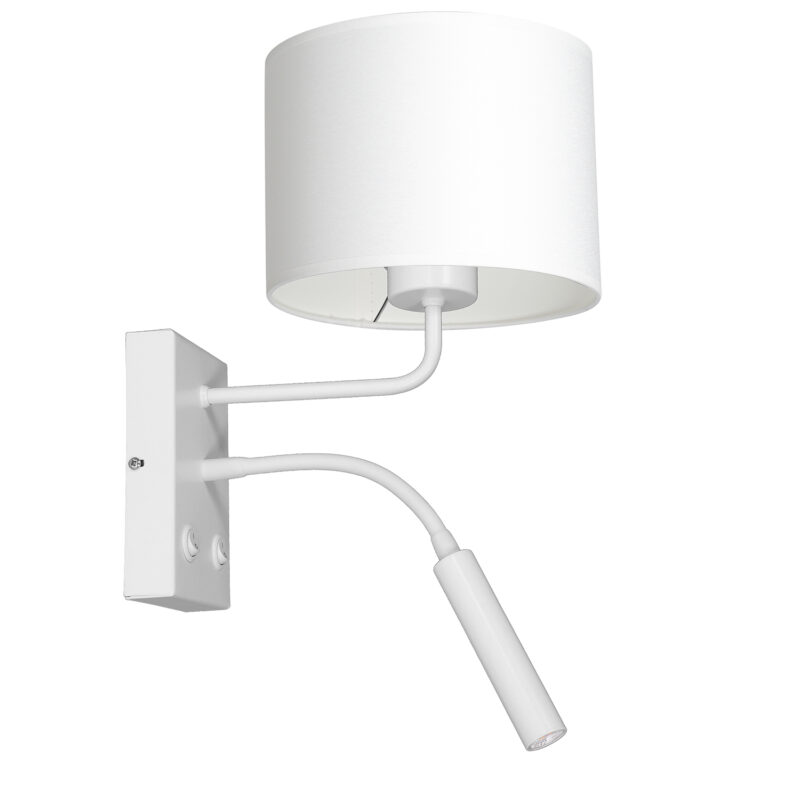 Kinkiet z abażurem Luminex Arden 3423 G9+E27 biały x1