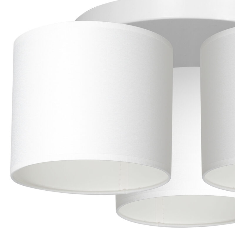 Plafon z abażurem Luminex Arden 3424 biały x3 - obrazek 3