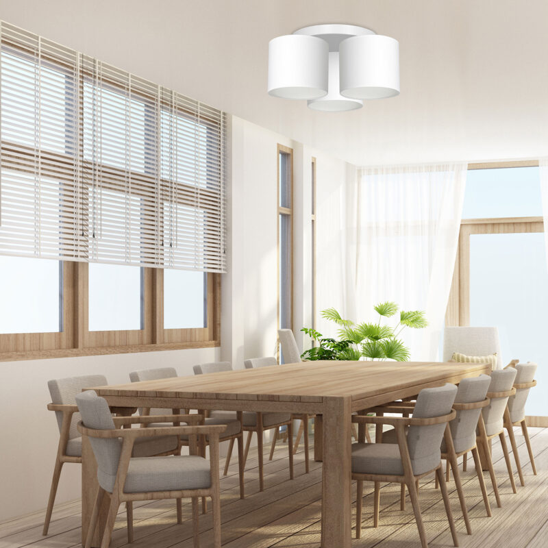 Plafon z abażurem Luminex Arden 3424 biały x3 - obrazek 4