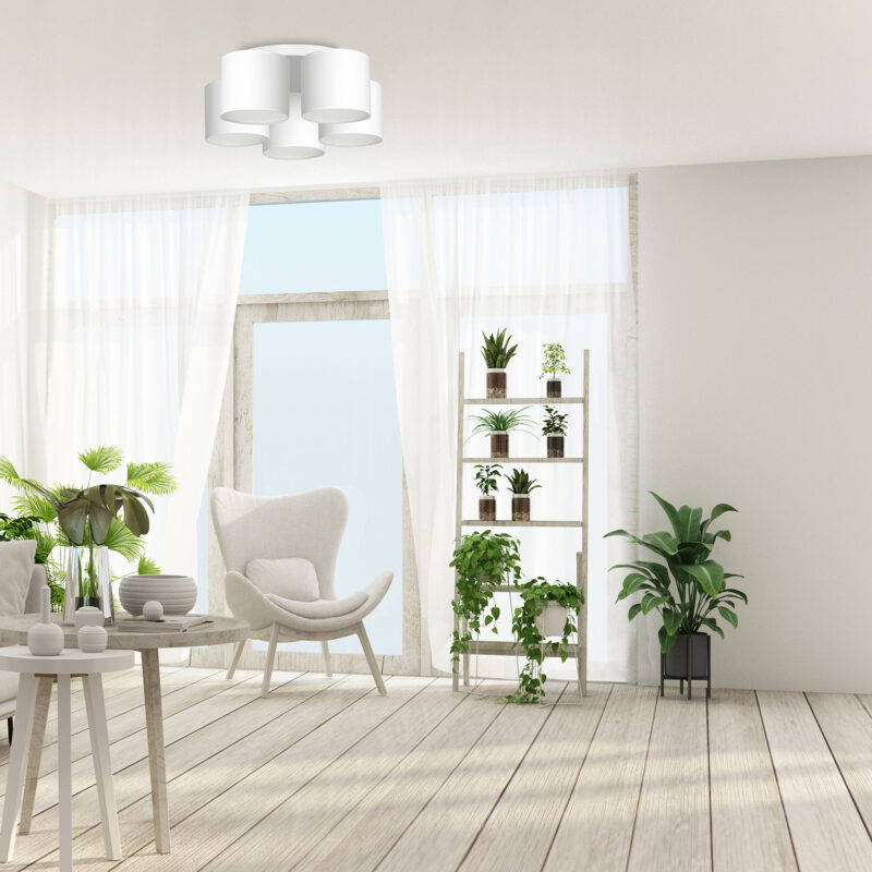 Plafon z abażurem Luminex Arden 3425 biały x5 - obrazek 4