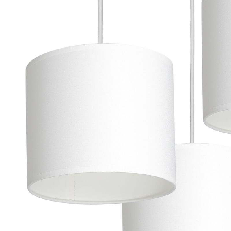 Żyrandol z abażurem Luminex Arden 3430 talerz 300mm biały x3 - obrazek 3